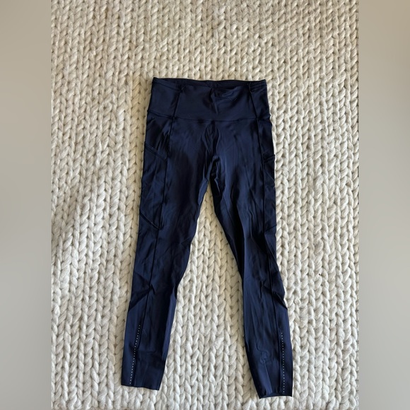 Fast And Free High Rise Legging- Navy - Picture 4 of 6
